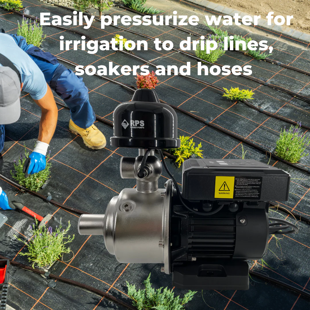 1/2 HP 110V/120V/220V Eco-Steady Continuous Pressure Booster | Garden Irrigation Water Pump for Drip and Soaker Hose | Tank Water | Shallow Well Pump - Image 6
