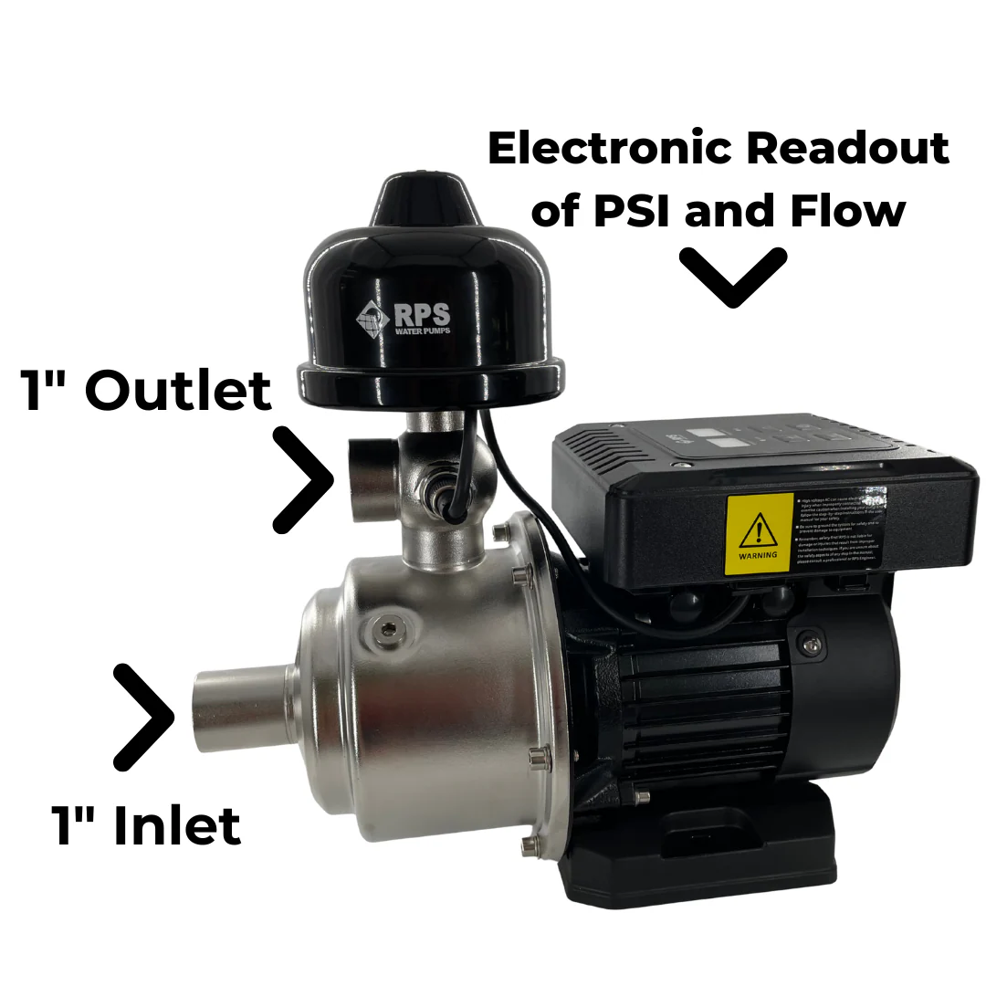1/2 HP 110V/120V/220V Eco-Steady Continuous Pressure Booster | Garden Irrigation Water Pump for Drip and Soaker Hose | Tank Water | Shallow Well Pump - Image 8