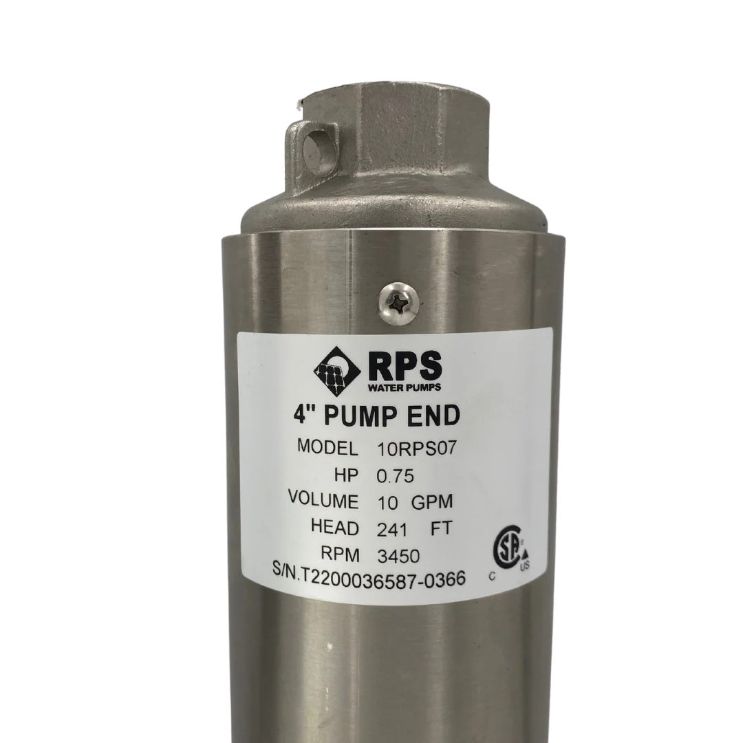 RPS Core Series 10RPS07 4" Submersible Pump End | Engineered Impeller | 10-18 GPM - Image 2