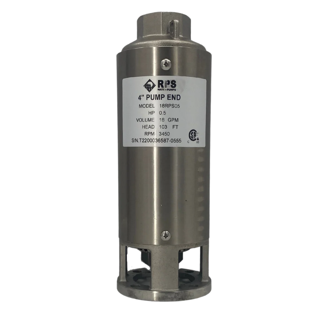 RPS Core Series 18RPS05 4" Submersible Pump End | Engineered Impeller | 19-29 GPM
