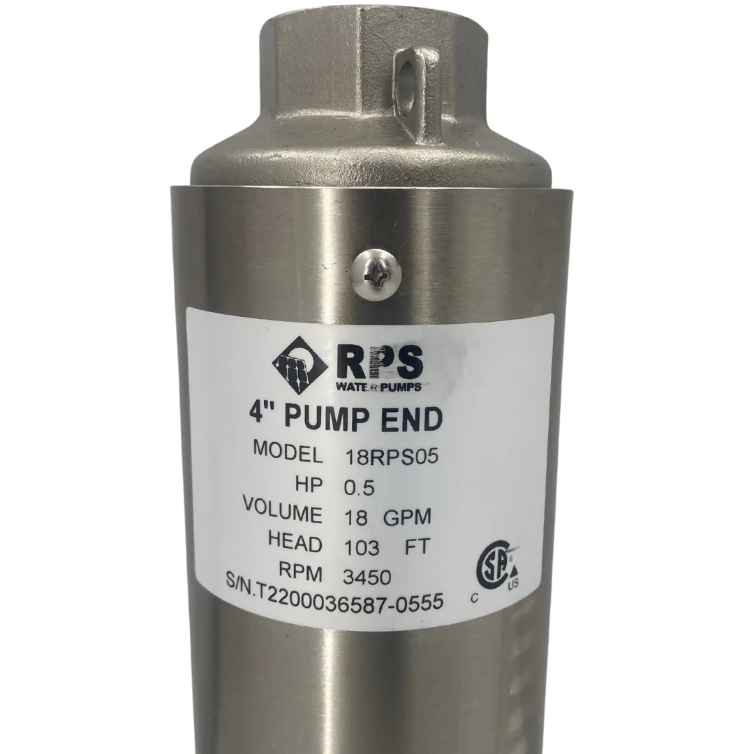 RPS Core Series 18RPS05 4" Submersible Pump End | Engineered Impeller | 19-29 GPM - Image 2