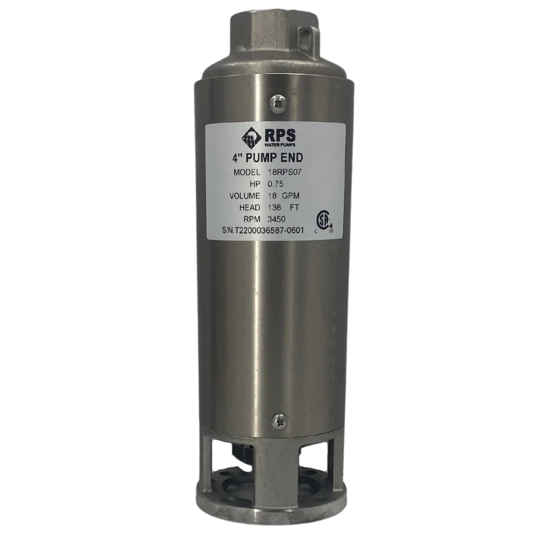 RPS Core Series 18RPS07 4" Submersible Pump End | Engineered Impeller | 21-29 GPM