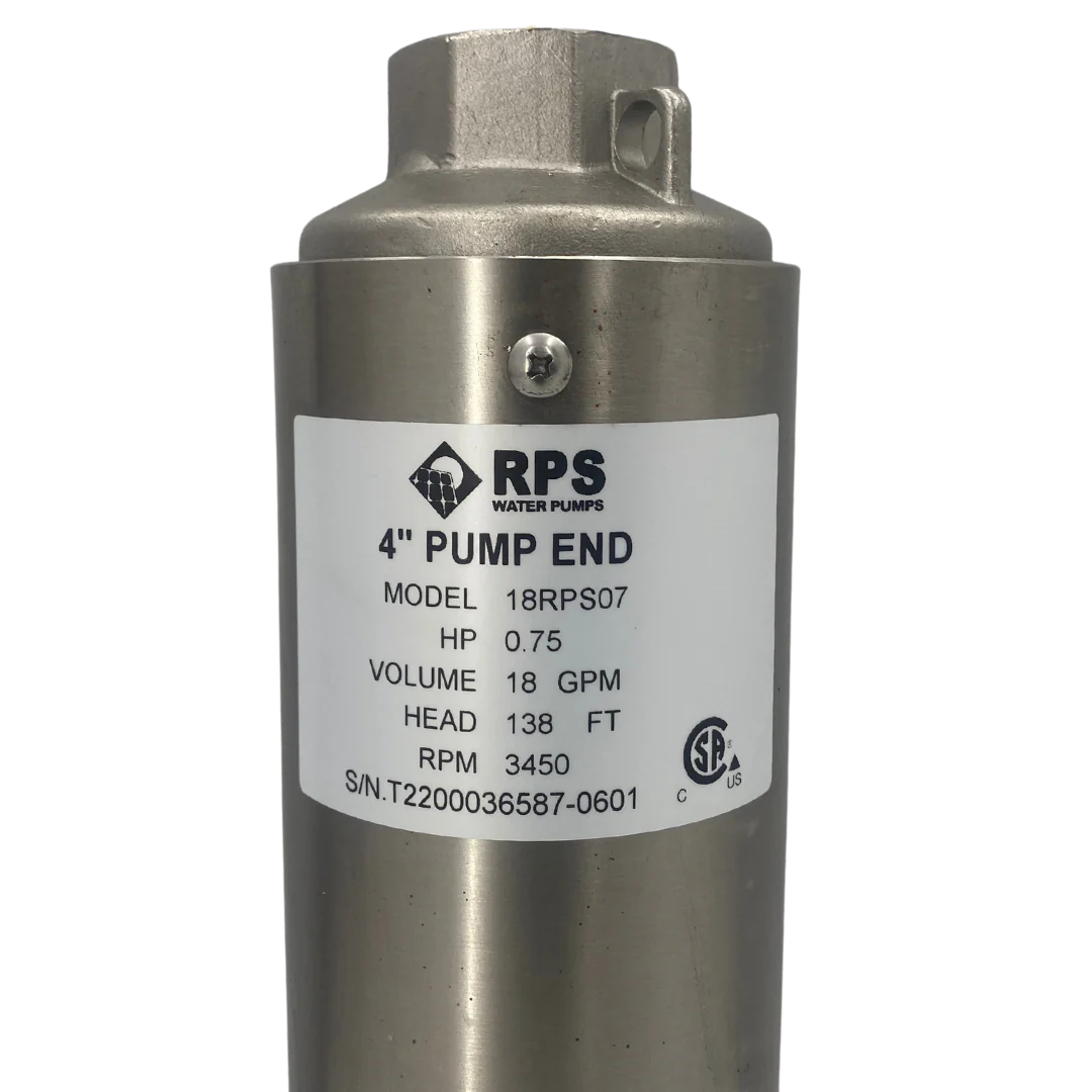 RPS Core Series 18RPS07 4" Submersible Pump End | Engineered Impeller | 21-29 GPM - Image 2