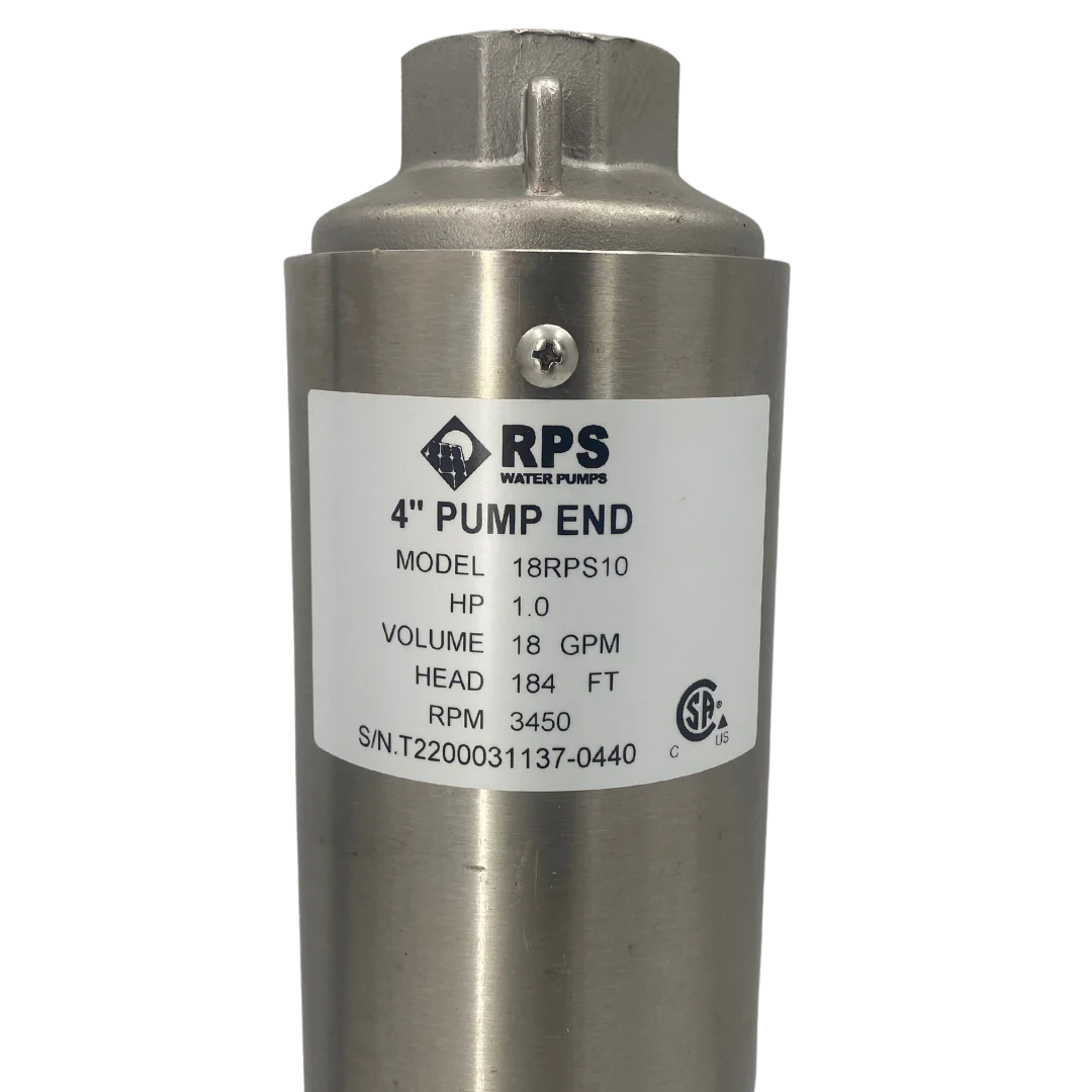 RPS Core Series 18RPS10 4" Submersible Pump End | Engineered Impeller | 22-29 GPM - Image 2