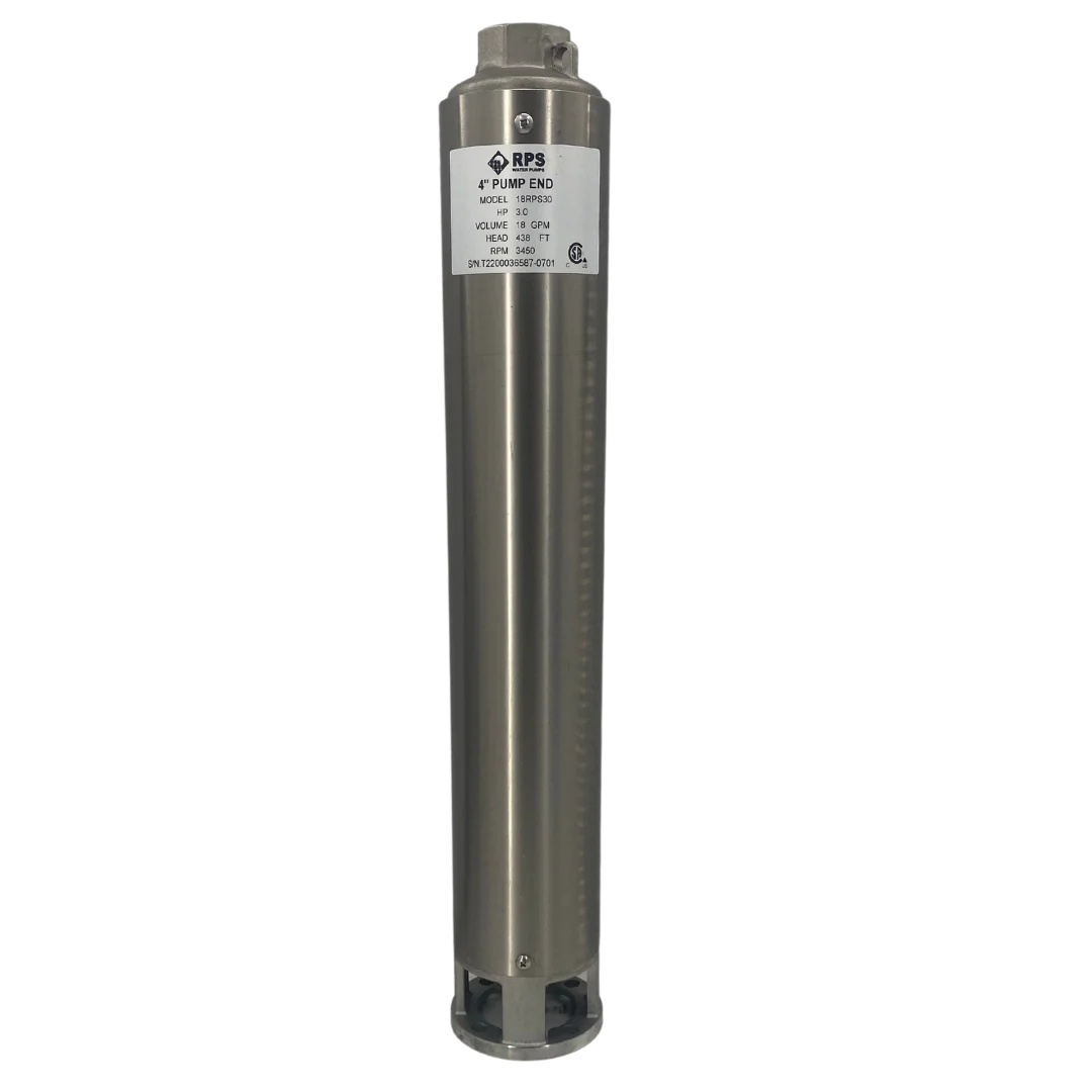 RPS Core Series 18RPS30 4" Submersible Pump End | Engineered Impeller | 13-29 GPM
