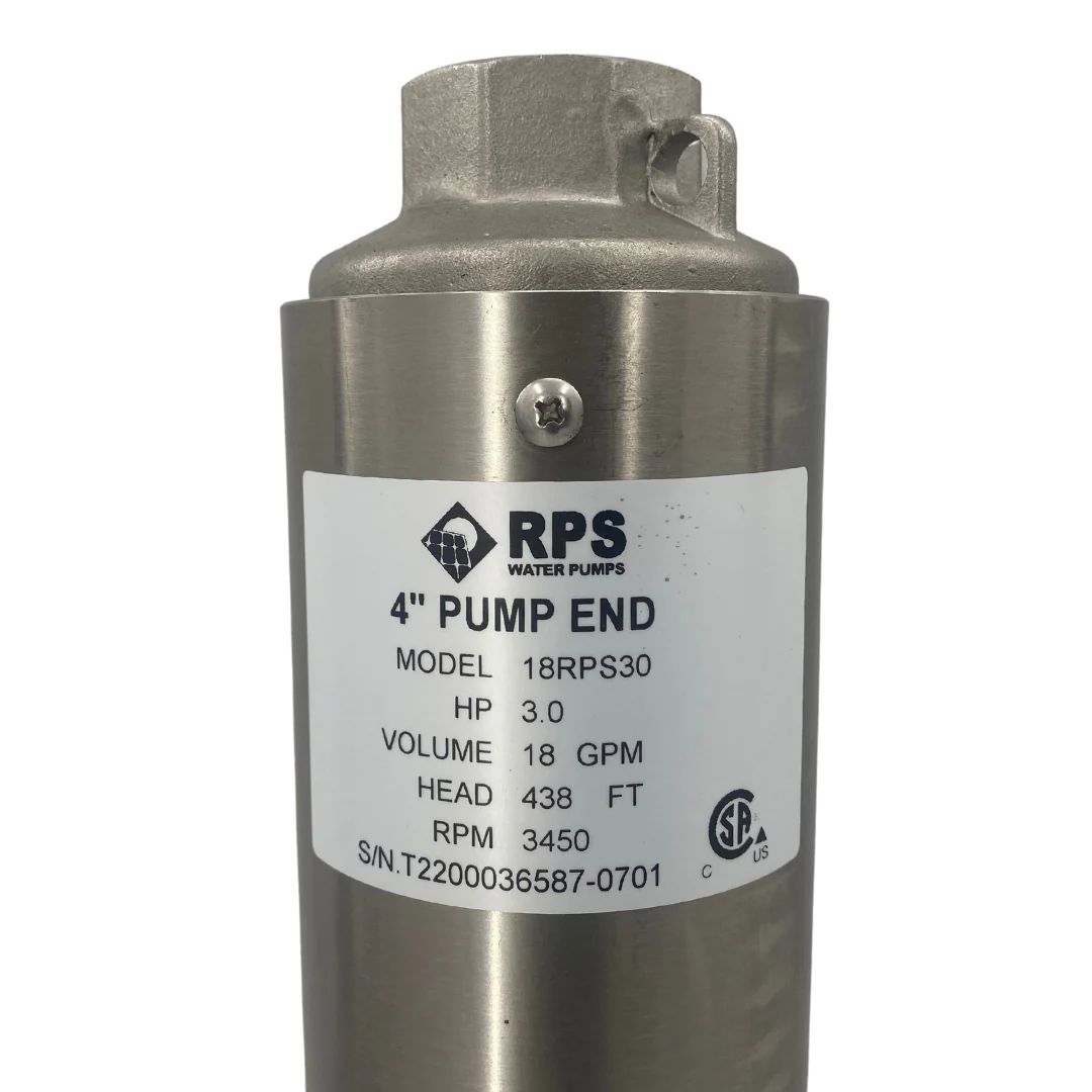 RPS Core Series 18RPS30 4" Submersible Pump End | Engineered Impeller | 13-29 GPM - Image 2