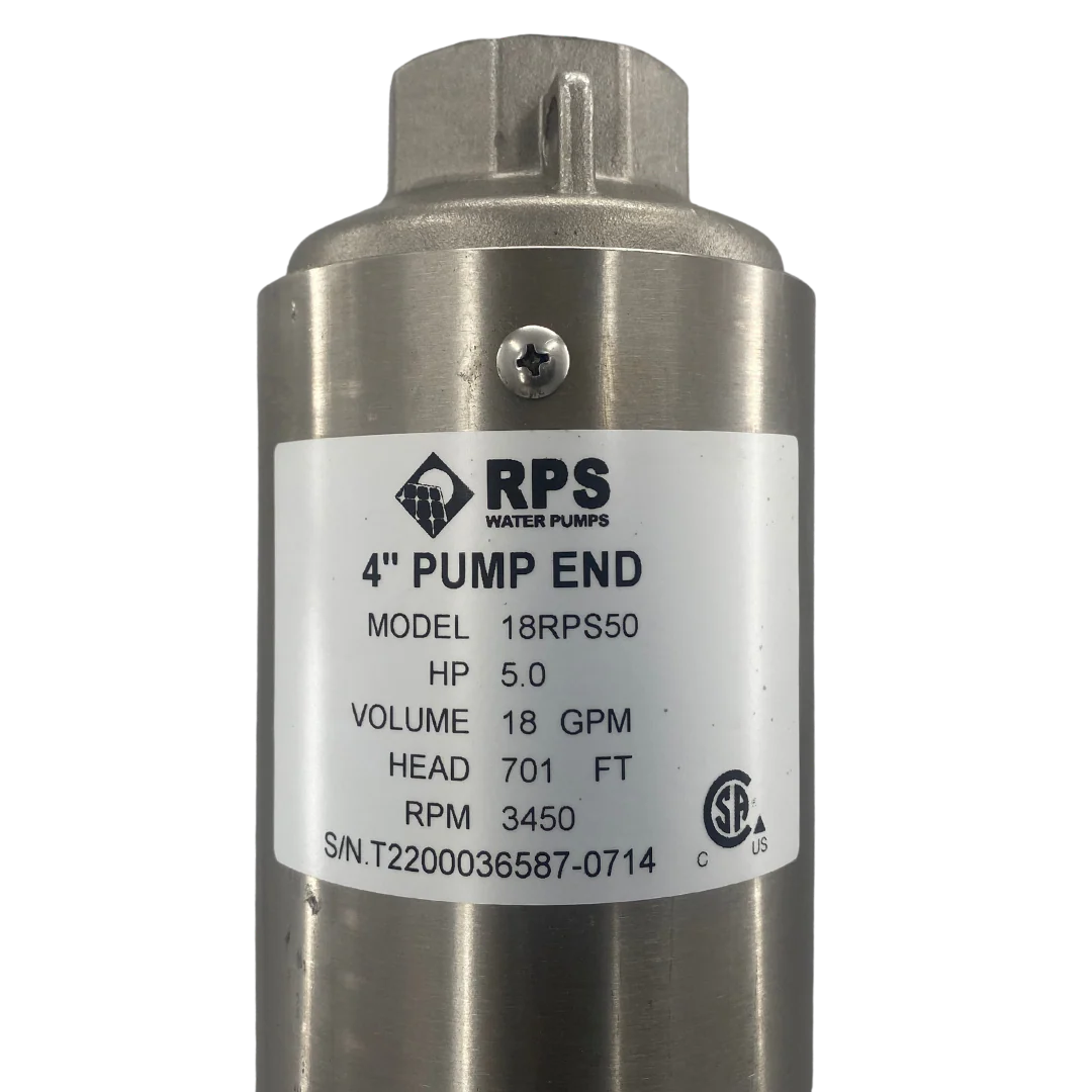RPS Core Series 18RPS50 4" Submersible Pump End | Engineered Impeller | 9-29 GPM - Image 2