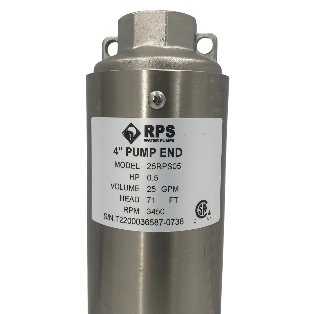 RPS Core Series 25RPS05 4" Submersible Pump End | Engineered Impeller | 20-31 GPM - Image 2
