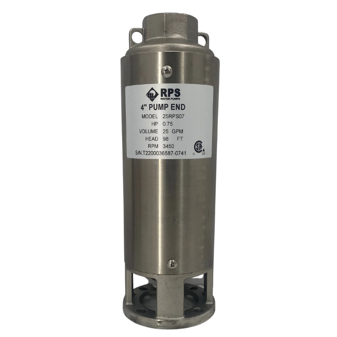 RPS Core Series 25RPS07 4" Submersible Pump End | Engineered Impeller | 20-31 GPM