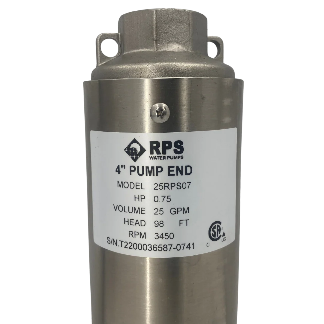 RPS Core Series 25RPS07 4" Submersible Pump End | Engineered Impeller | 20-31 GPM - Image 2