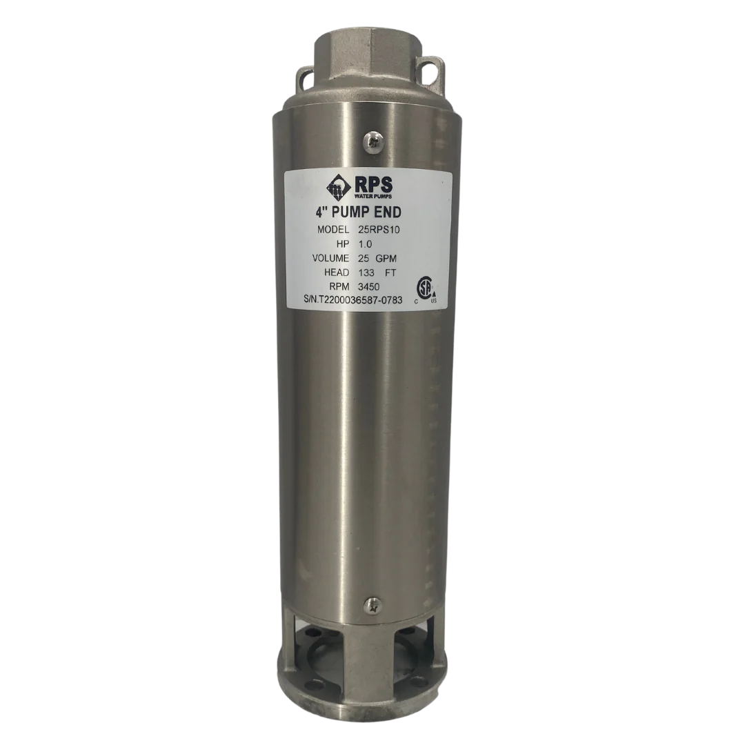 RPS Core Series 25RPS10 4" Submersible Pump End | Engineered Impeller | 21-31 GPM