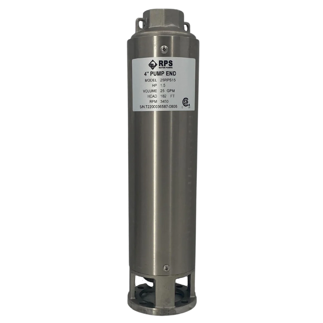 RPS Core Series 25RPS15 4" Submersible Pump End | Engineered Impeller | 17-31 GPM