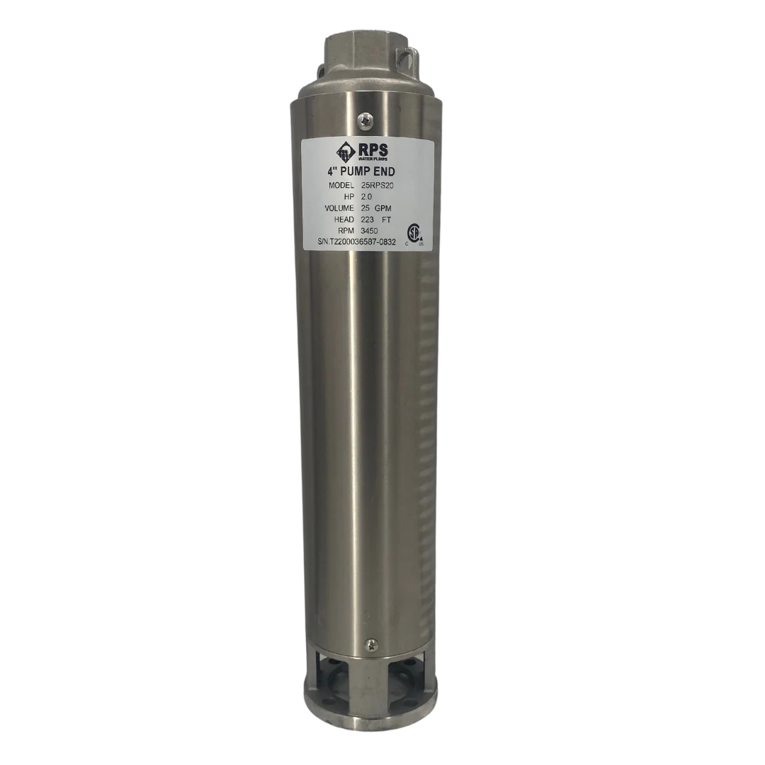 RPS Core Series 25RPS20 4" Submersible Pump End | Engineered Impeller | 14-31 GPM
