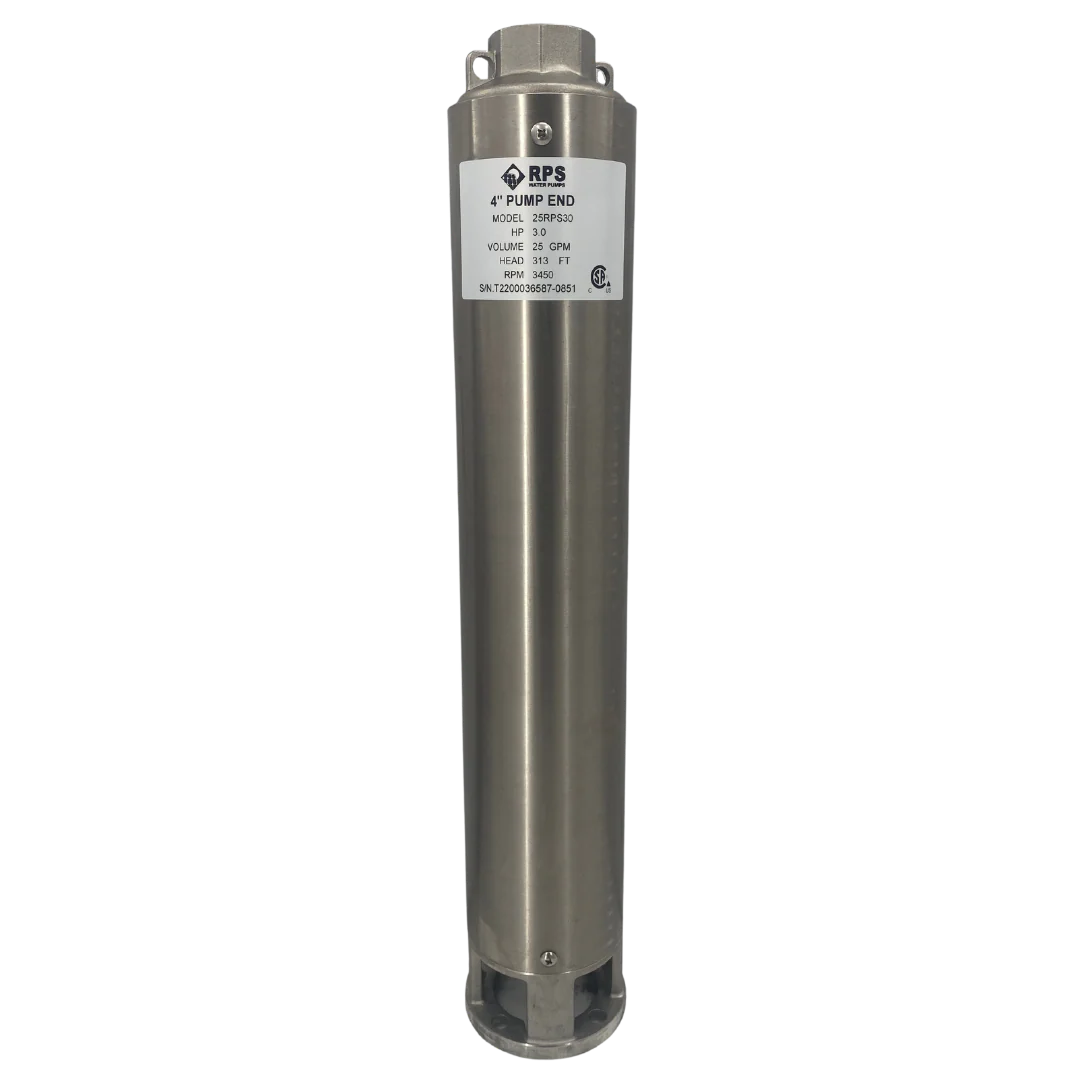 RPS Core Series 25RPS30 4" Submersible Pump End | Engineered Impeller | 18-31 GPM