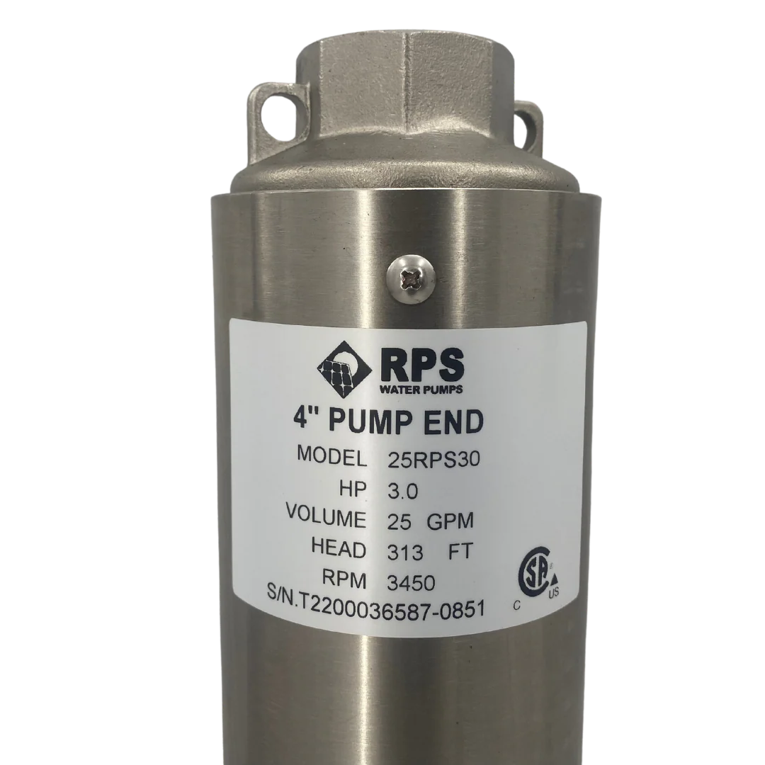 RPS Core Series 25RPS30 4" Submersible Pump End | Engineered Impeller | 18-31 GPM - Image 2