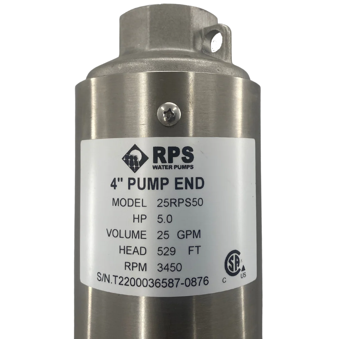 RPS Core Series 25RPS50 4" Submersible Pump End | Engineered Impeller | 13-31 GPM - Image 2
