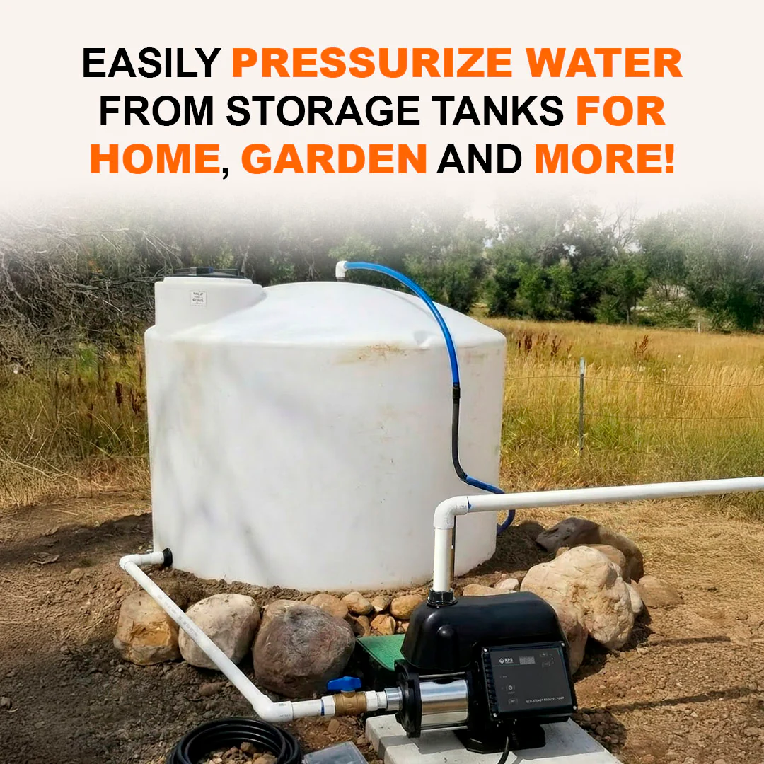 2HP 220V Eco-Steady Continuous Pressure Booster Pump | High Pressure Sprinkler Irrigation Pump | Full Home Residential & RV Water Pump | Shallow Well Jet Pump - Image 4