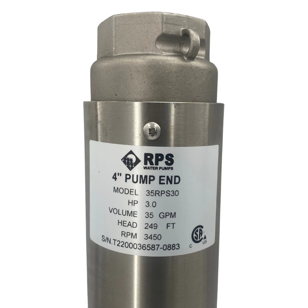 RPS Core Series 35RPS30 4" Submersible Pump End | Engineered Impeller | 12-46 GPM - Image 2