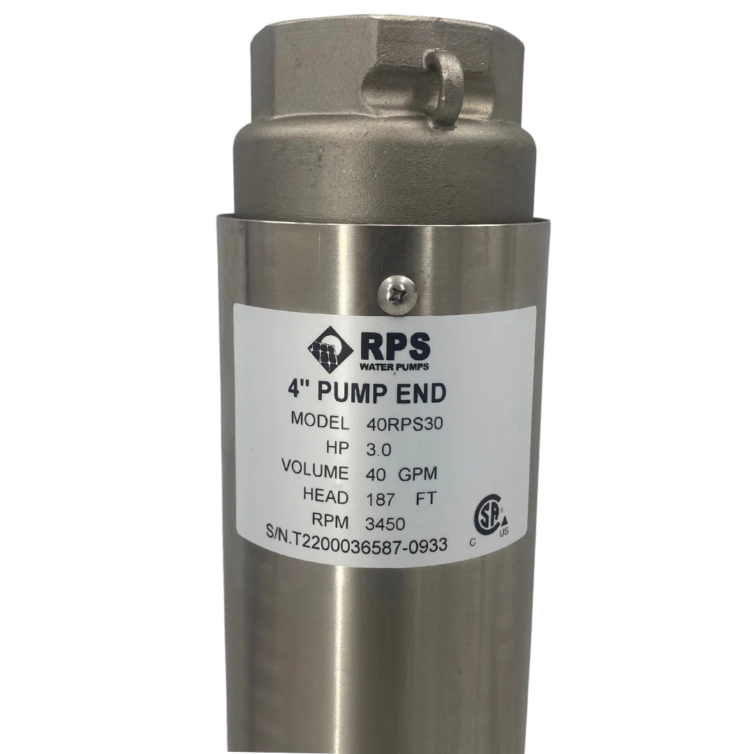 RPS Core Series 40RPS30 4" Submersible Pump End | Engineered Impeller | 36-66 GPM - Image 2