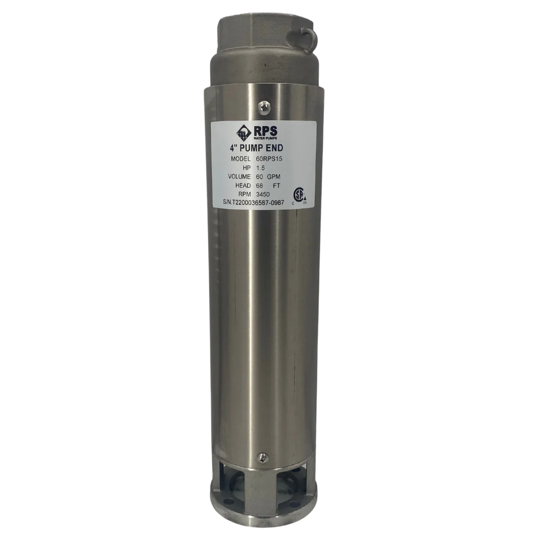 RPS Core Series 60RPS15 4" Submersible Pump End | Engineered Impeller | 55-90 GPM