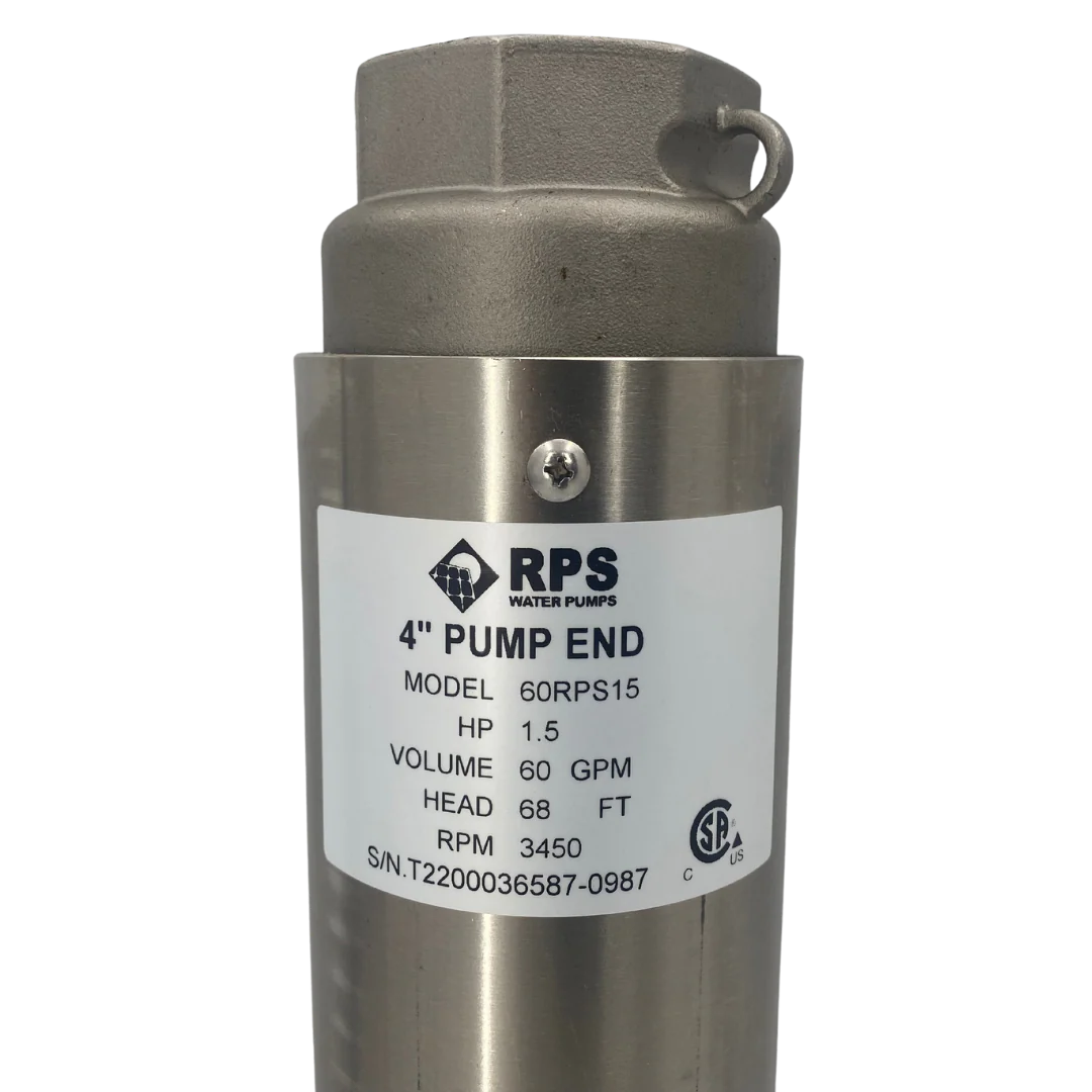 RPS Core Series 60RPS15 4" Submersible Pump End | Engineered Impeller | 55-90 GPM - Image 2