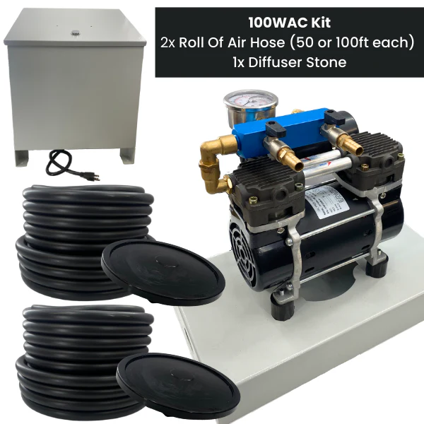 PondPride Pond + Lake Aerator Complete Kit with Weighted Diffuser Air Stone & 110V Compressor | DIY Pond Health Technology - Image 3