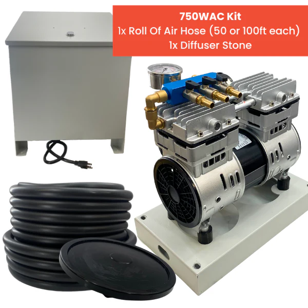 PondPride Pond + Lake Aerator Complete Kit with Weighted Diffuser Air Stone & 110V Compressor | DIY Pond Health Technology - Image 5