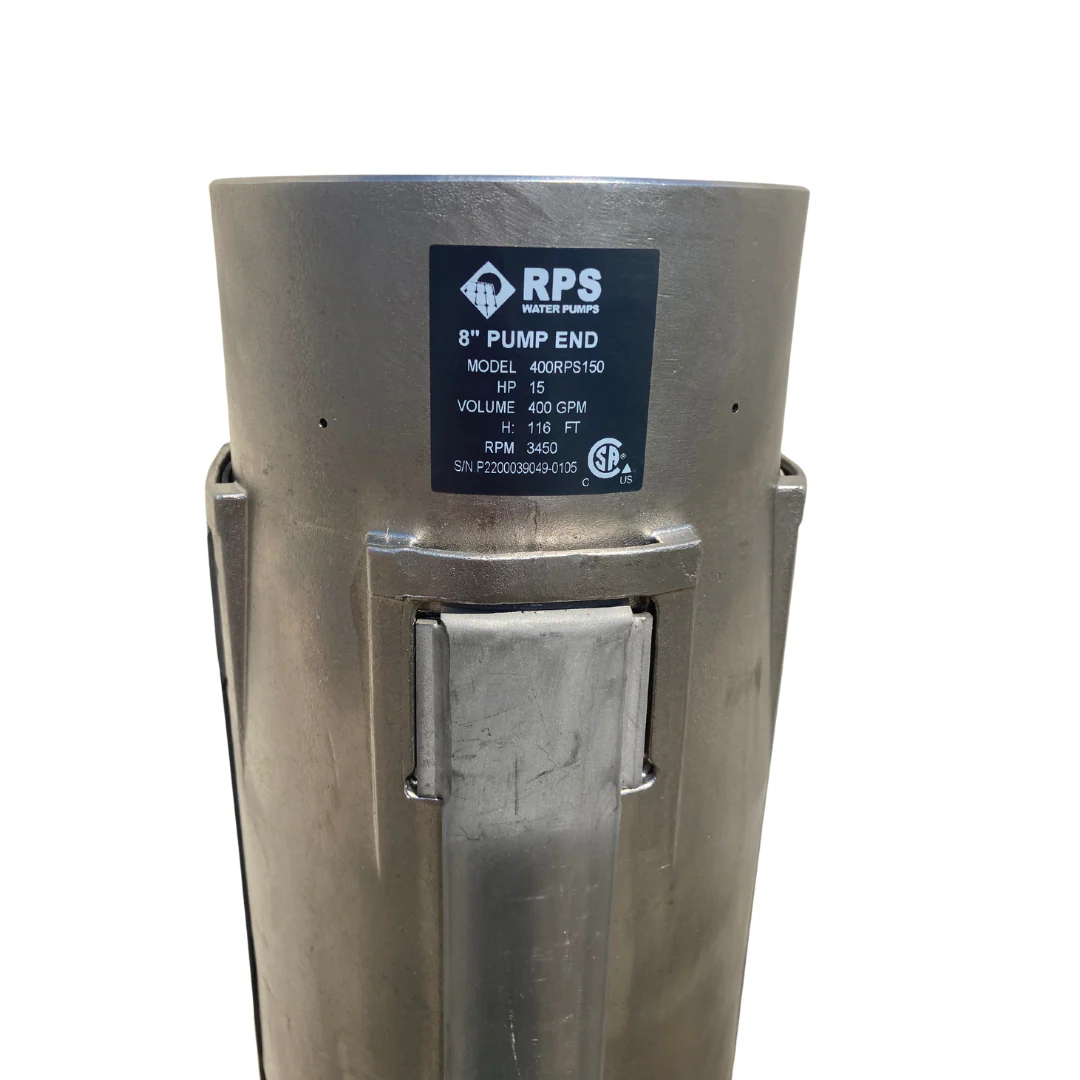 RPS 20HP 480V 400RPS200, Up to 200FT Head, 264 to 528GPM, Stainless Steel Submersible Pump End + Motor - Image 4