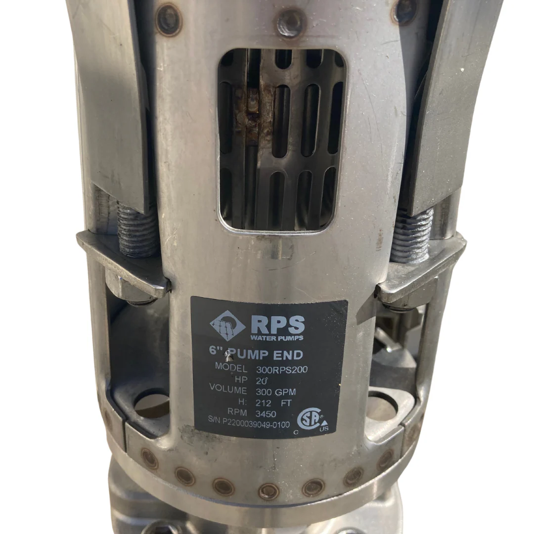 RPS 25HP 480V 300RPS250, Up to 325FT Head, 170 to 396GPM, Stainless Steel Submersible Pump End + Motor - Image 4