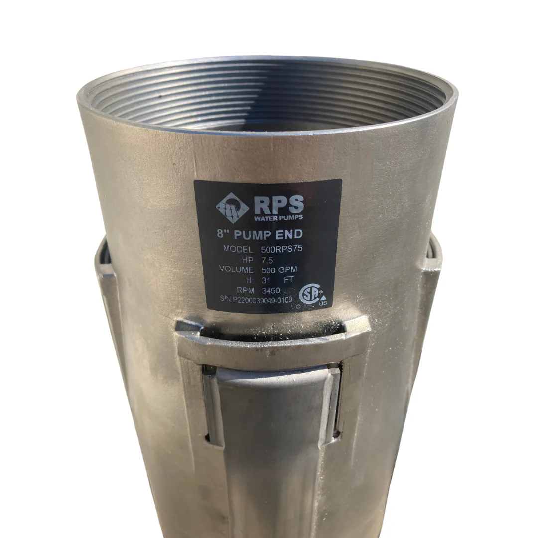 RPS 7.5HP 480V 500RPS75, Up to 50FT Head, 345 to 600GPM, Stainless Steel Submersible Pump End + Motor - Image 11