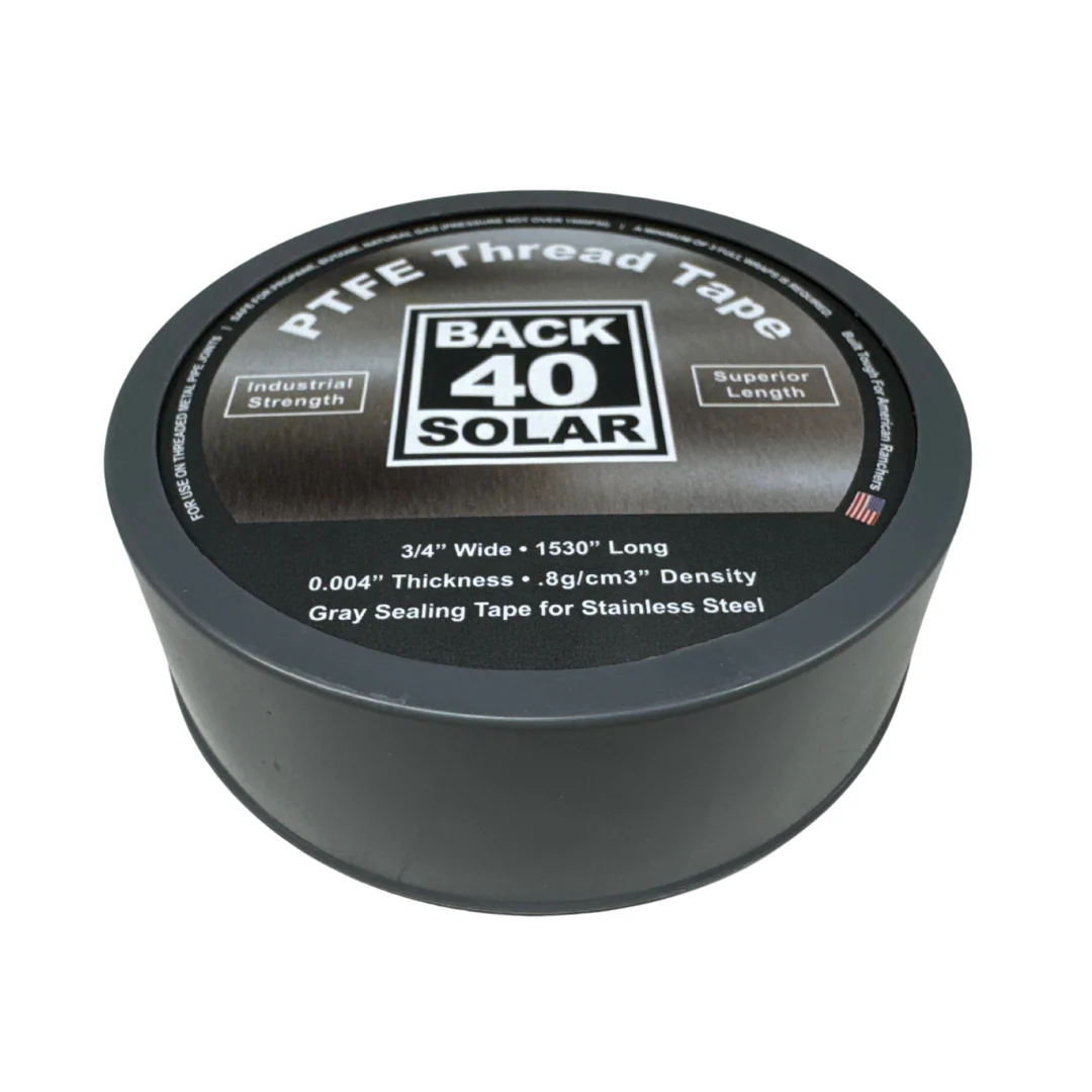 Back40 PTFE Teflon Tape for Stainless Steel, Metal and PVC Pipe Fittings - Image 2